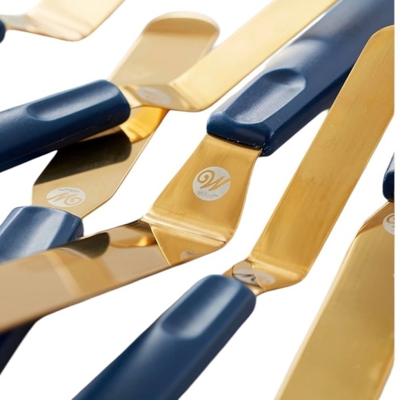 NEW Wilton 3pc Gold Spatula Decorating Set - Picture 2 of 5